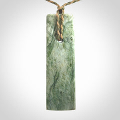 Hand made large New Zealand jade toki pendant.