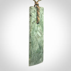 Hand made large New Zealand jade toki pendant.