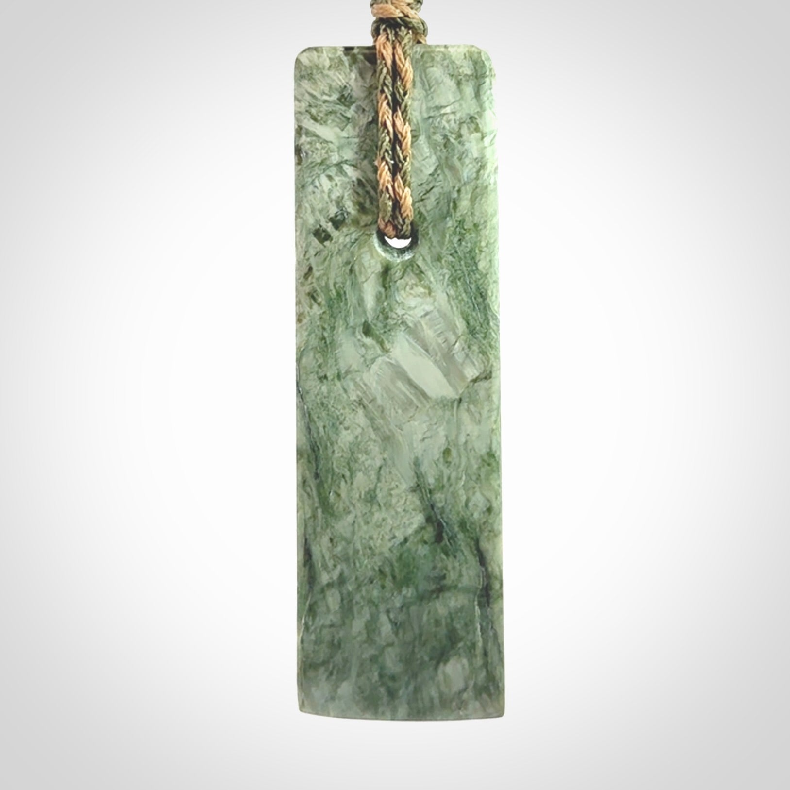Hand made large New Zealand jade toki pendant.