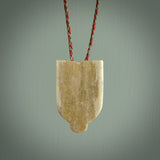 Hand carved Wheku pendant. Carved from deer antler by NZ Pacific. Hand crafted bone jewellery for sale online.
