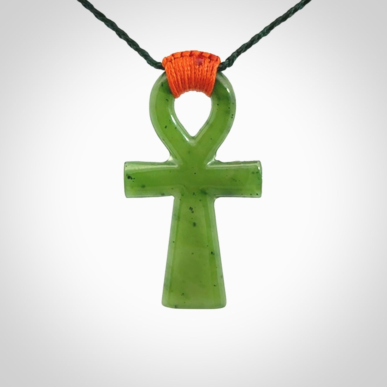 British Columbian Jade Stone ankh cross pendants. Jade stone ankh cross for men and women.