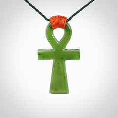 British Columbian Jade Stone ankh cross pendants. Jade stone ankh cross for men and women.