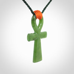 British Columbian Jade Stone ankh cross pendants. Jade stone ankh cross for men and women.