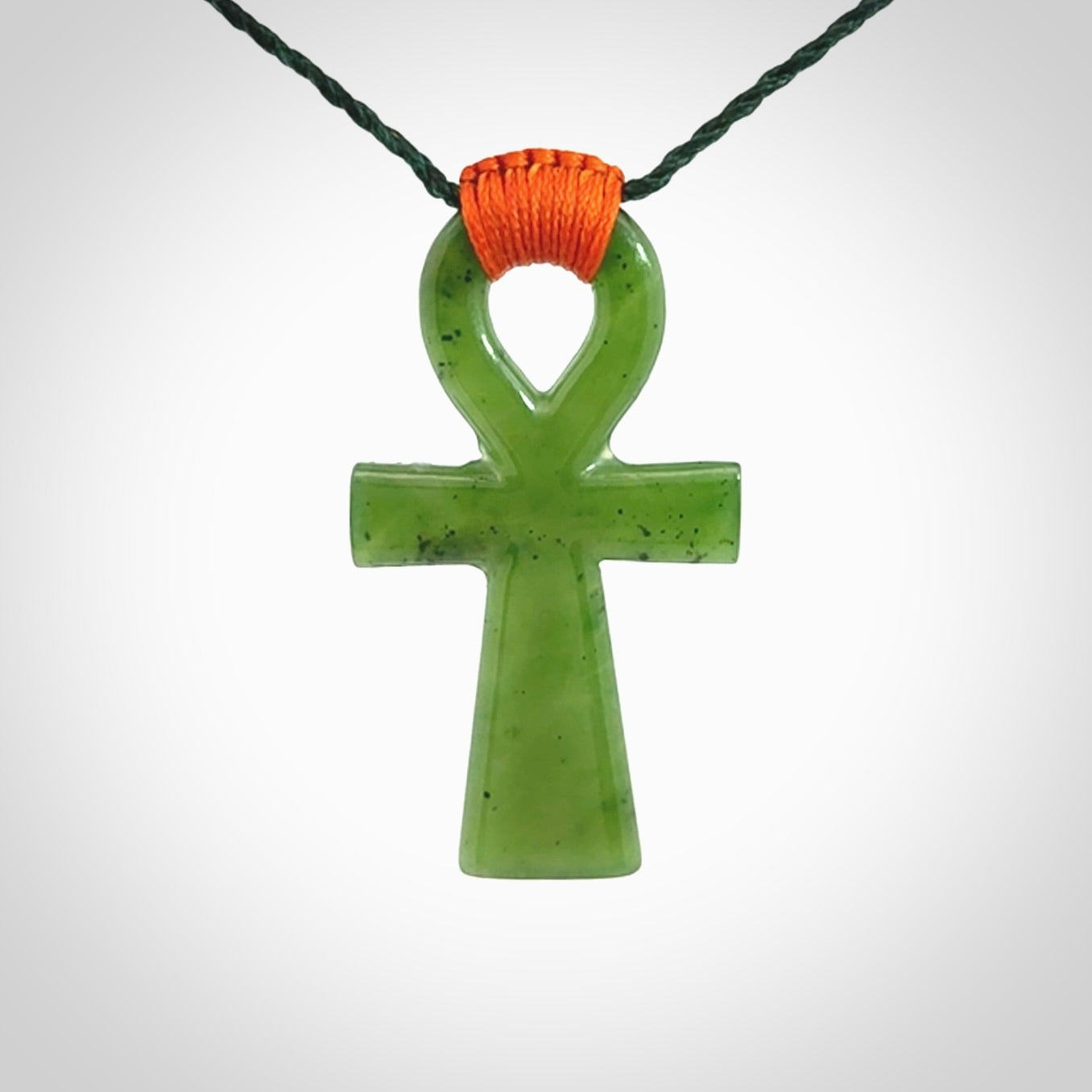 British Columbian Jade Stone ankh cross pendants. Jade stone ankh cross for men and women.
