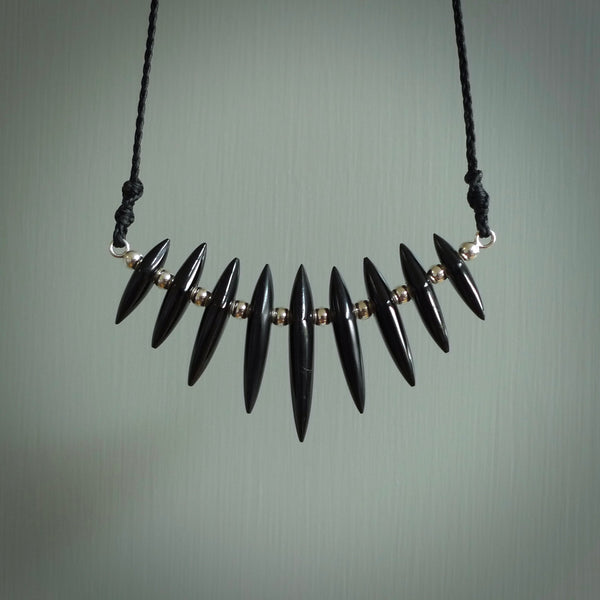Red Jasper Stone drop pendant. Australian Black Jade drop pendant Handmade black jade and Jasper jewellery made by NZ Pacific and for sale online. Jasper stone for men and women. Unique art to wear from NZ Pacific.