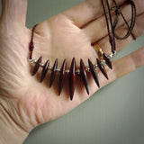 Red Jasper Stone drop pendant. Australian Black Jade drop pendant Handmade black jade and Jasper jewellery made by NZ Pacific and for sale online. Jasper stone for men and women. Unique art to wear from NZ Pacific.