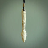 Carved in antler, a pendant for lovers of the magnificent TAIAHA!