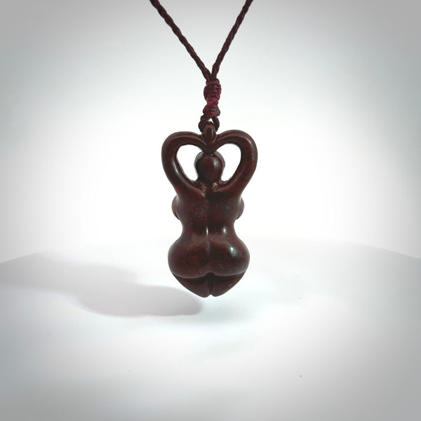 This medium sized Venus woman pendant is made from Red Jasper Stone. We've hand carved this piece for all the lovers out there. Free postage worldwide. Red Jasper Stone woman jewellery.