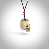 These are little handmade skull pendants carved from deer antler. A fantastic piece if you like skulls and would like a small piece. The cord is adjustable so you can wear this where it suits you best. We ship these free worldwide.