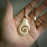 This is a wonderful, etched koru with whale tail from Deer Antler. Hand carved by Anthony Bray-Heta. Order yours now on NZ Pacific at www.nzpacific.com