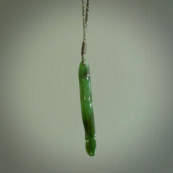 Hand made New Zealand Jade Eel pendant. Hand carved eel pendant. Made from New Zealand Jade.