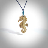 This little pendant is a beautifully carved seahorse pendant made from ancient woolly mammoth tusk. We have designed this so that it can be worn as a pendant, or as a little charm. Made by NZ Pacific and for sale worldwide on our website. Free Postage wherever you are.