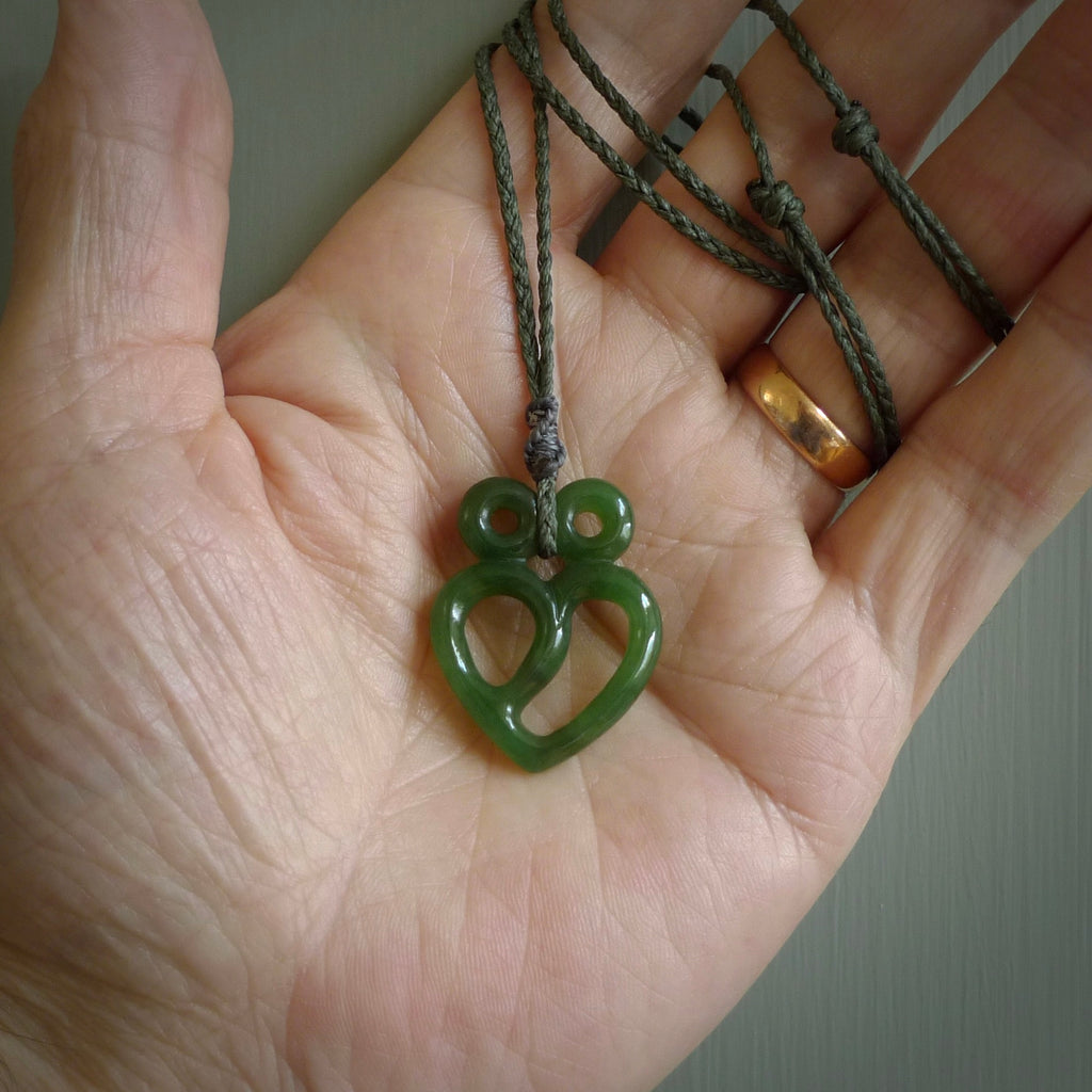Mulany NL403 Green Jade Blessing Bag Necklace | Tittac