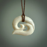 This is a wonderful, etched koru from Deer Antler. Hand carved by Anthony Bray-Heta. Order yours now on NZ Pacific at www.nzpacific.com
