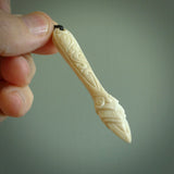 Carved in antler, a pendant for lovers of the magnificent TAIAHA!
