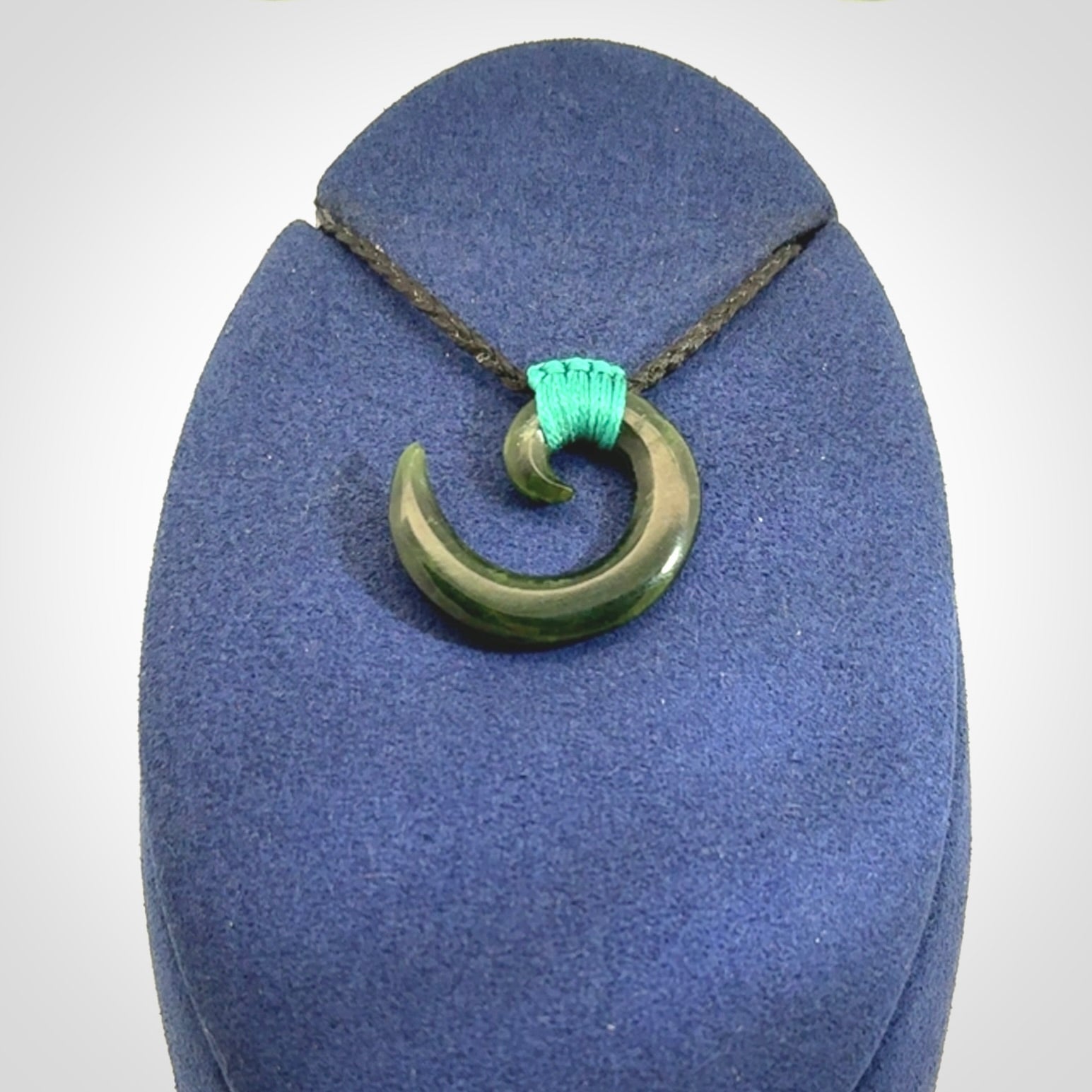 Hand Carved New Zealand Jade koru pendant