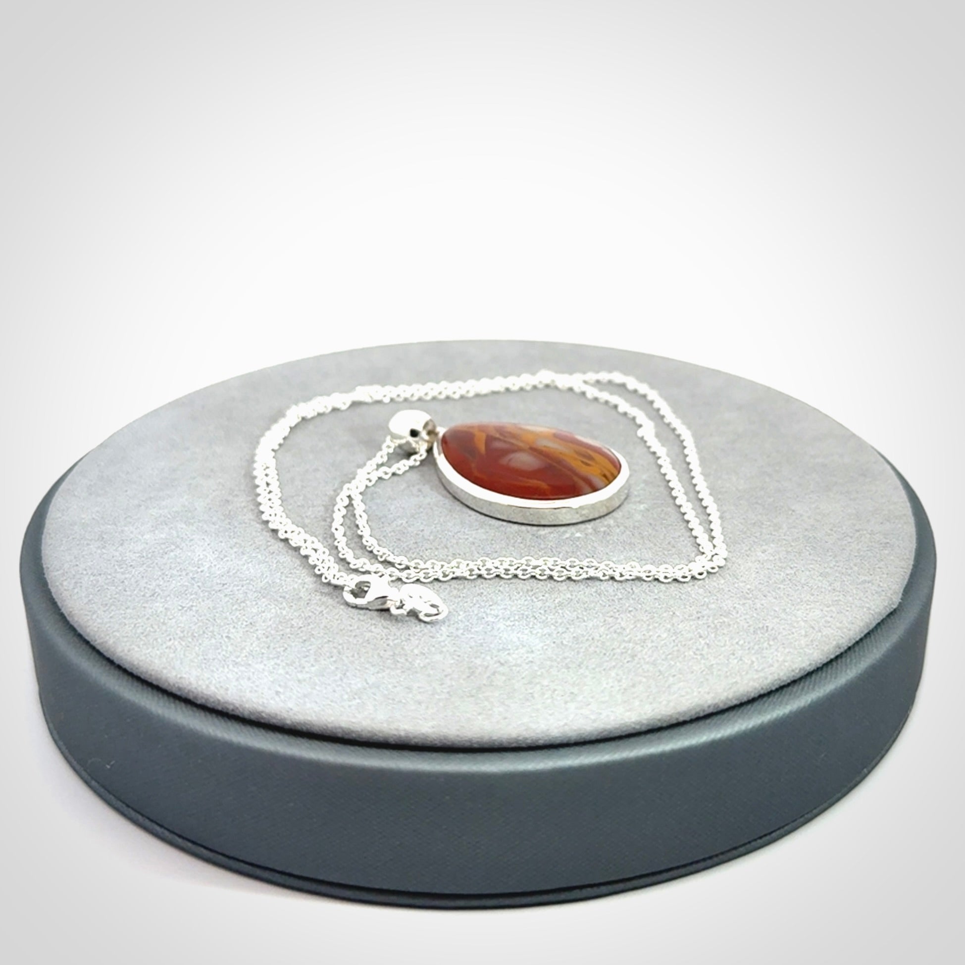 Mookaite Jasper drop pendant with Sterling Silver