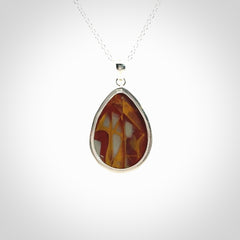 Mookaite Jasper drop pendant with Sterling Silver
