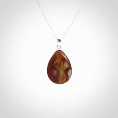 Mookaite Jasper drop pendant with Sterling Silver
