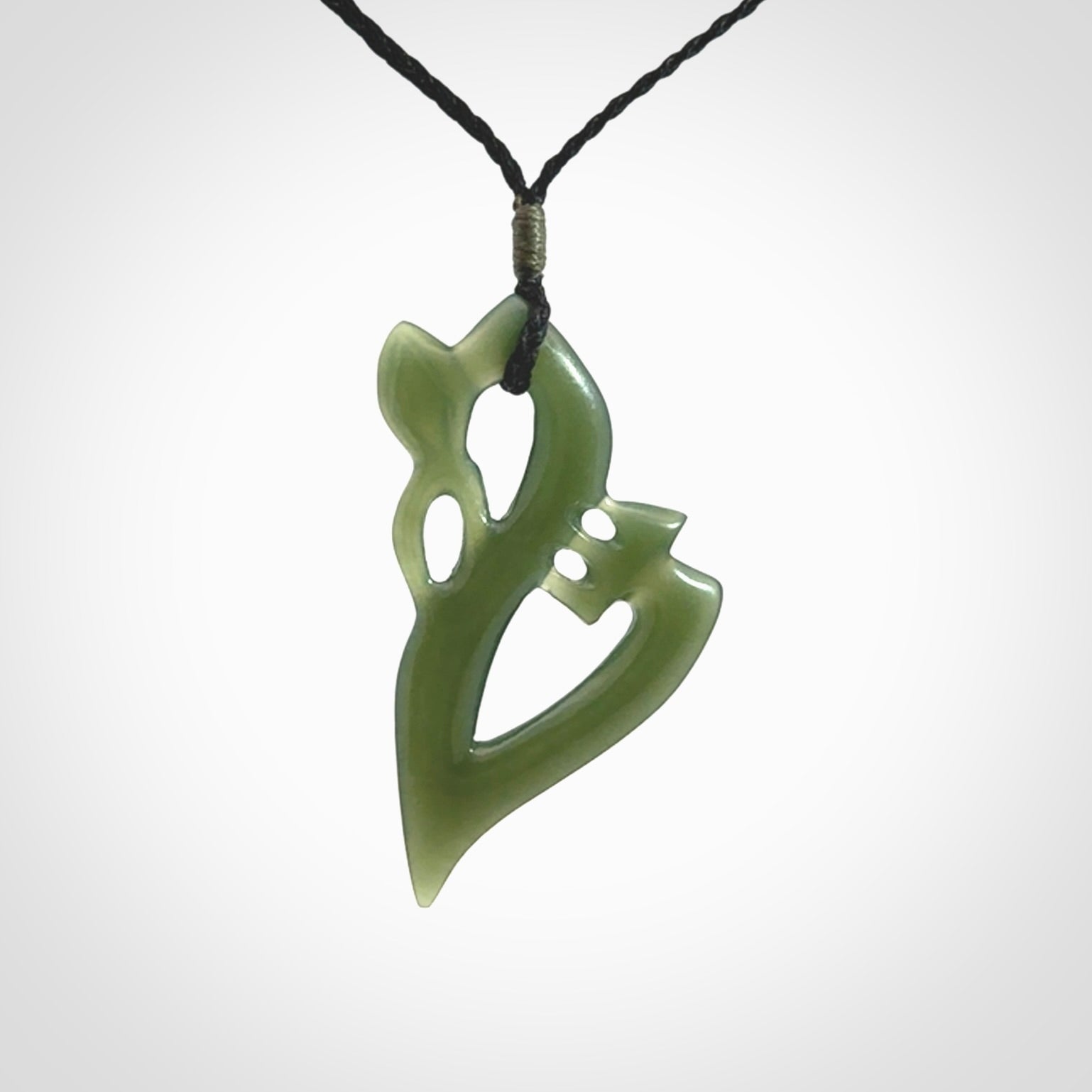 A Very Cool Manaia, Hand Carved in Inanga Jade