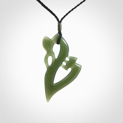 A Very Cool Manaia, Hand Carved in Inanga Jade