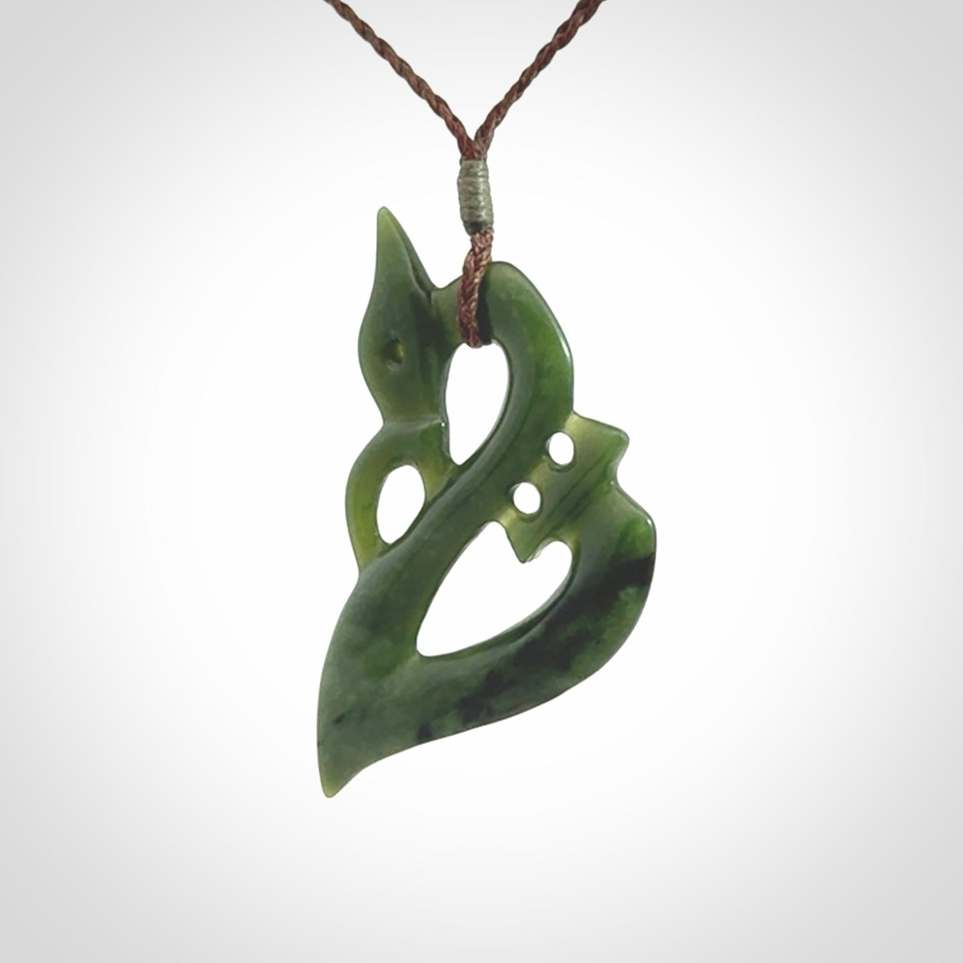 A Mighty Manaia Pendant, Hand Carved in New Zealand Jade