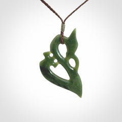 A Mighty Manaia Pendant, Hand Carved in New Zealand Jade