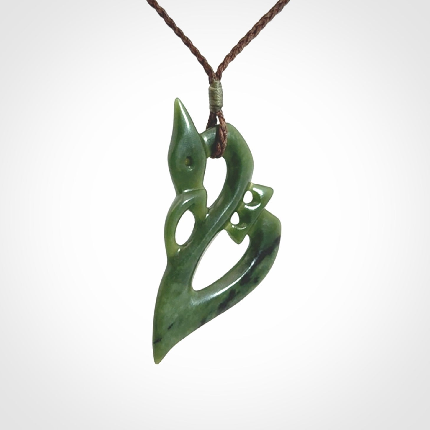 A Mighty Manaia Pendant, Hand Carved in New Zealand Jade