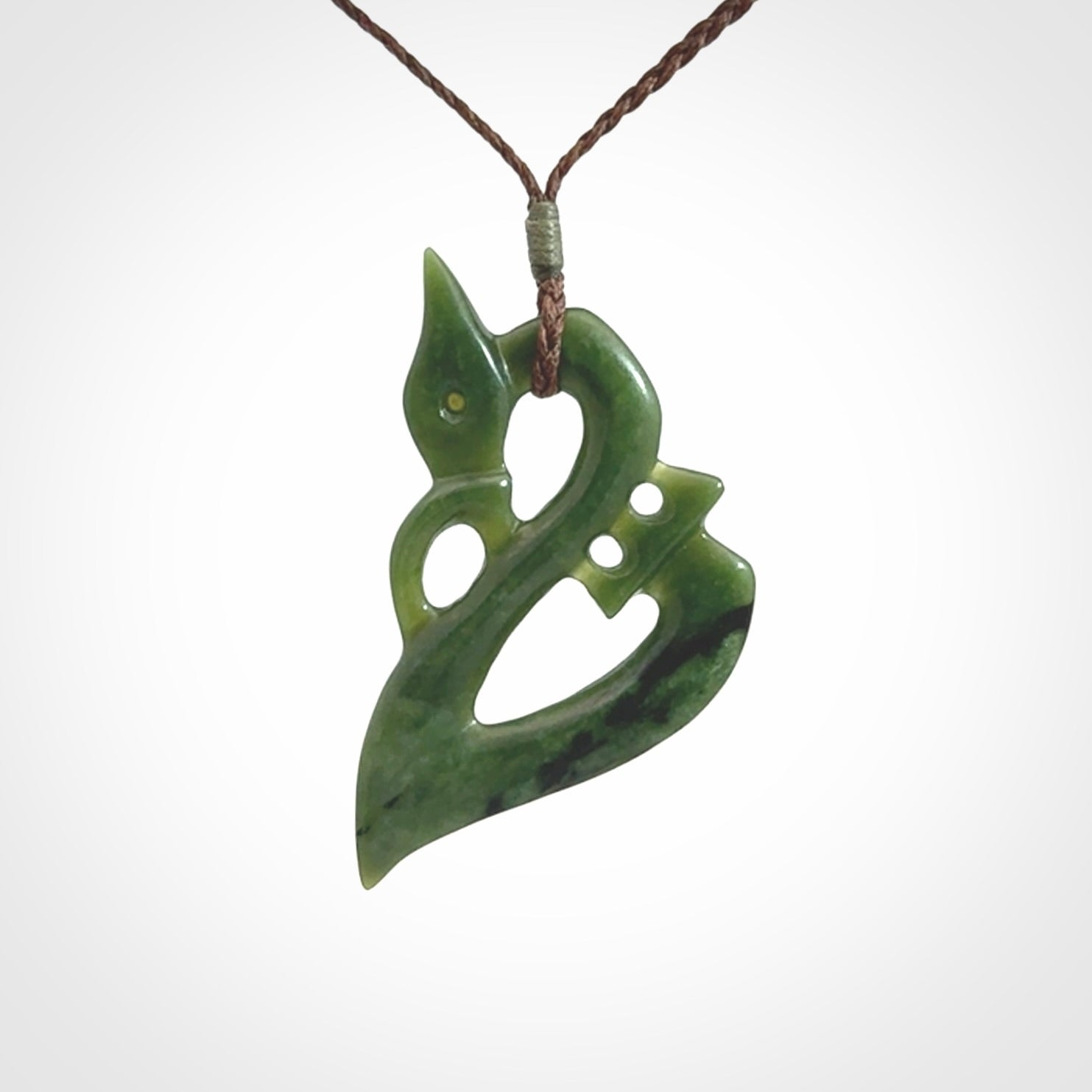 A Mighty Manaia Pendant, Hand Carved in New Zealand Jade