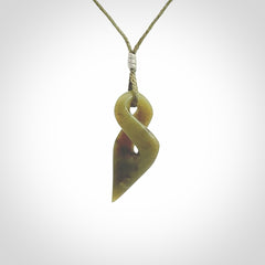 A Small New Zealand Jade Twist Pendant