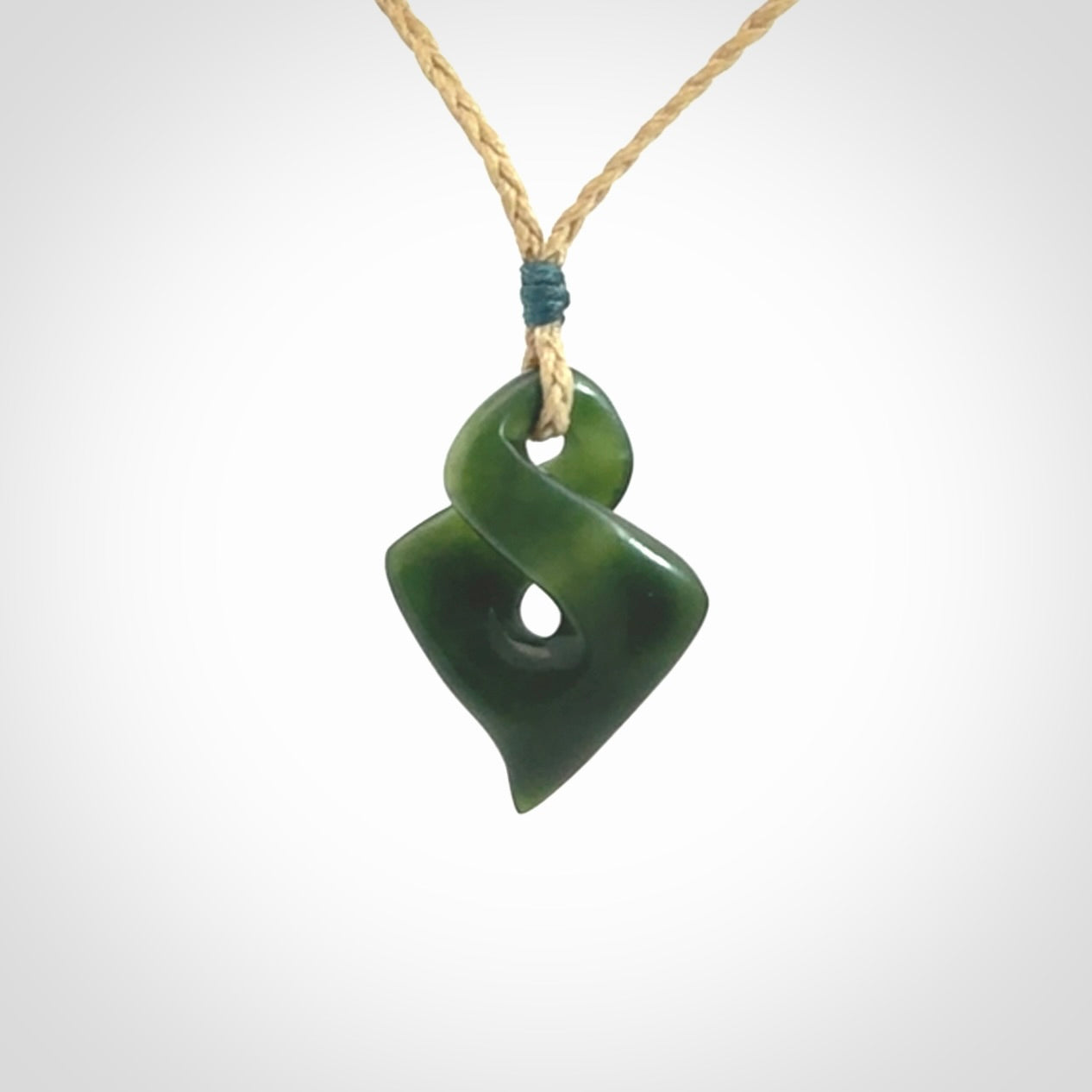 A Gorgeous Dark Green Jade Twist