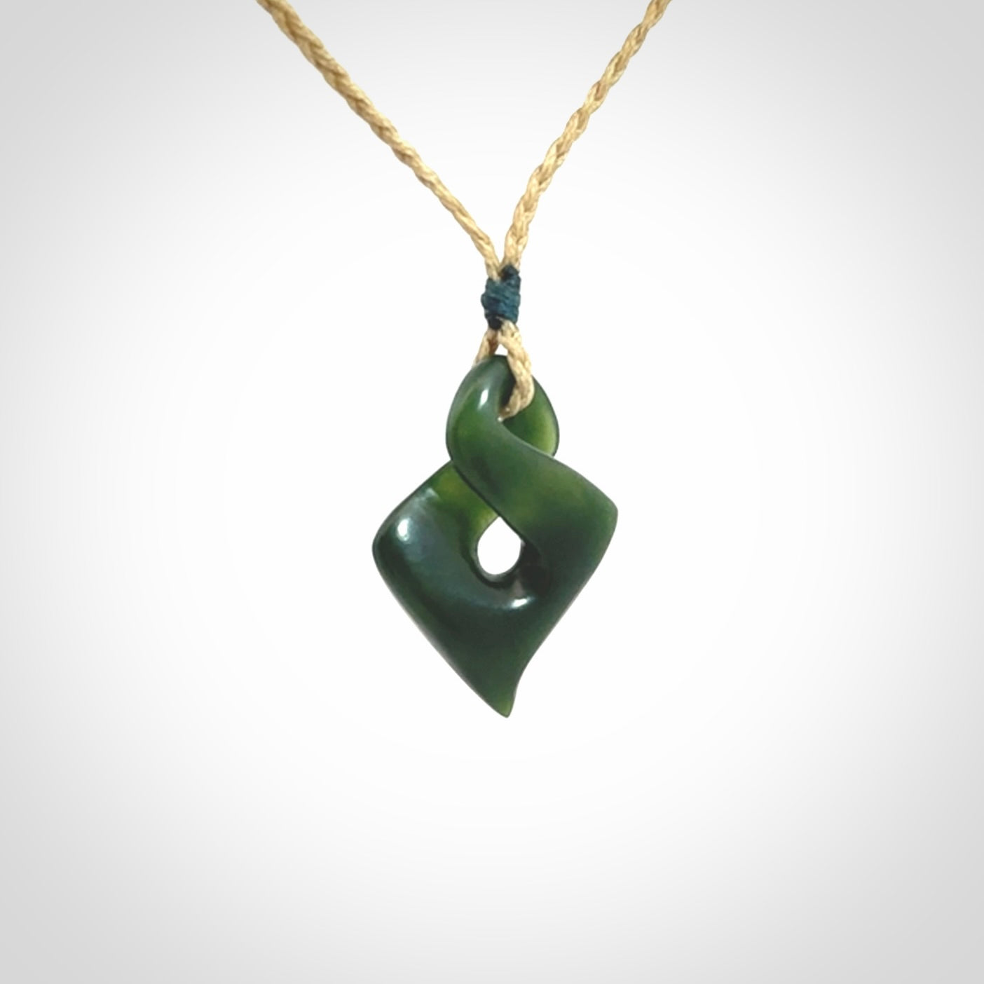 A Gorgeous Dark Green Jade Twist