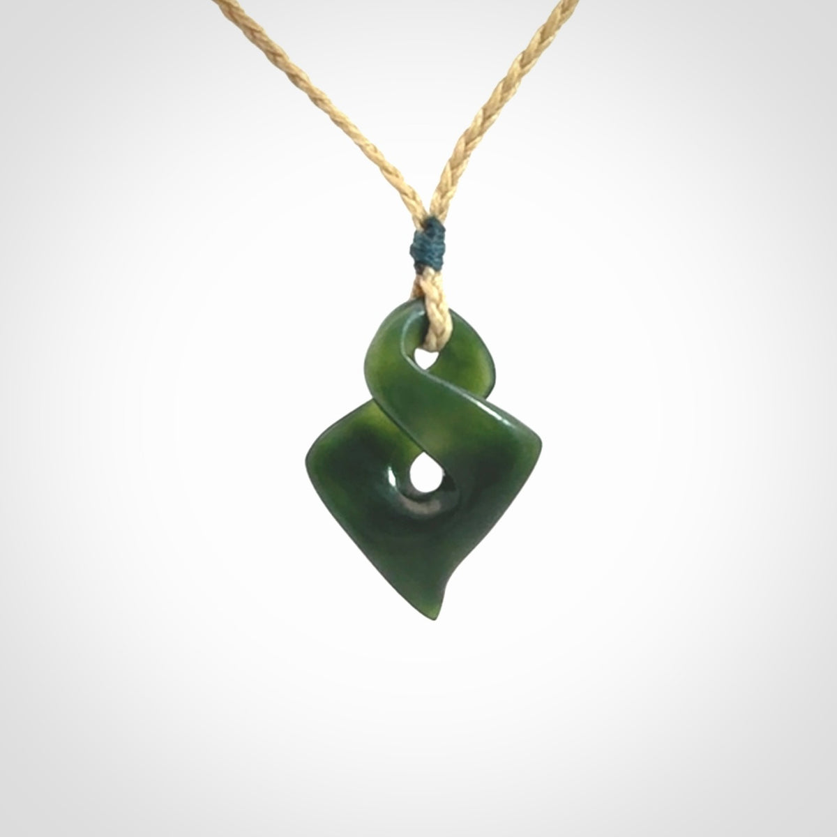 A Gorgeous Dark Green Jade Twist