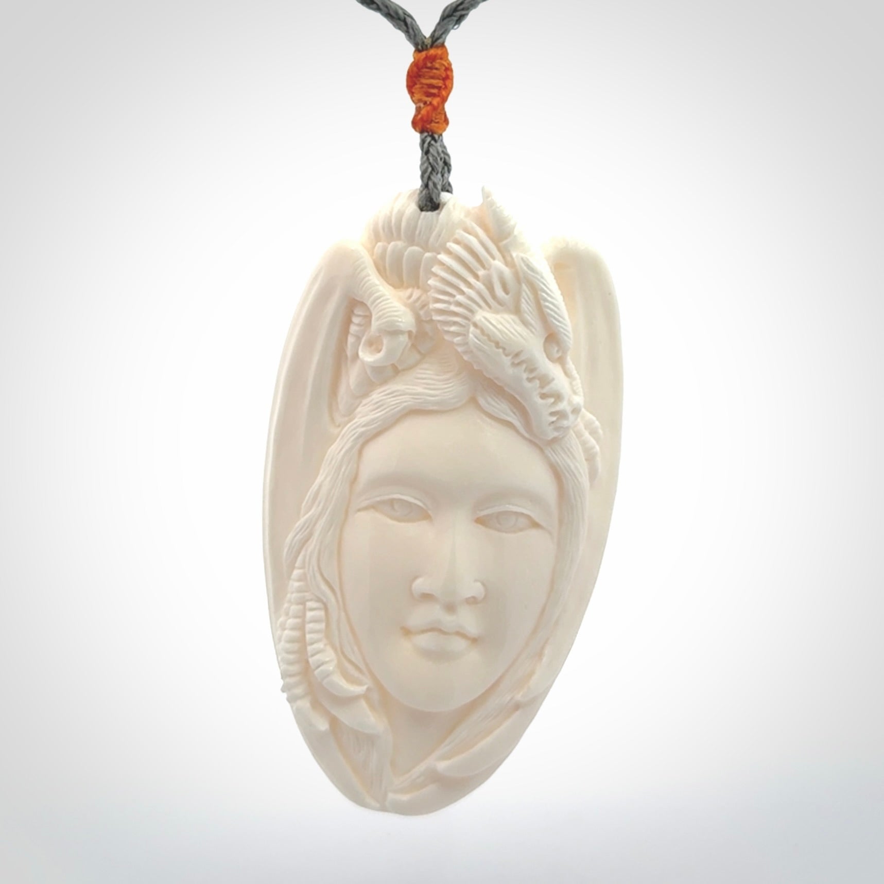 A Magnificent Dragon Woman Pendant