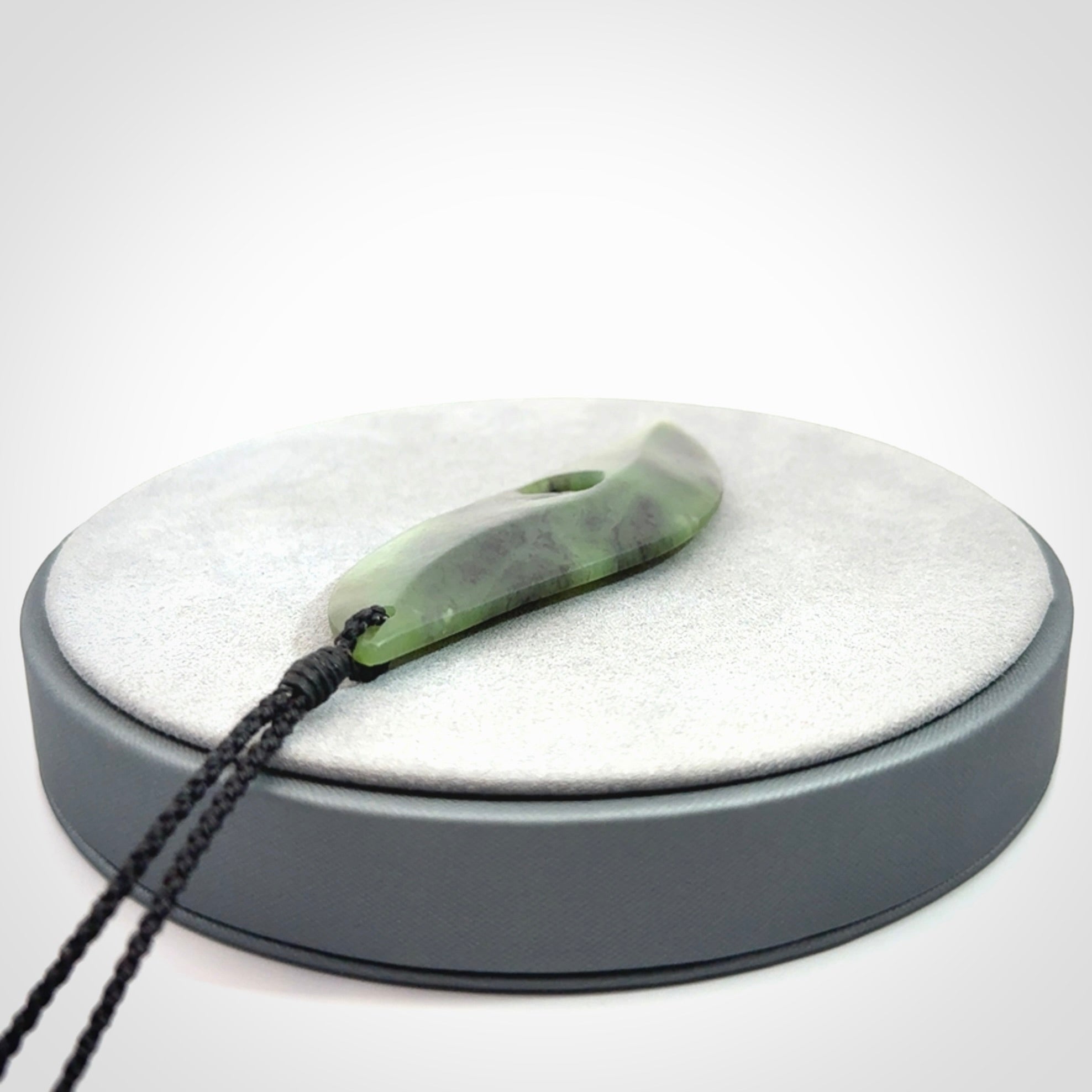 Hand carved New Zealand Jade drop pendant