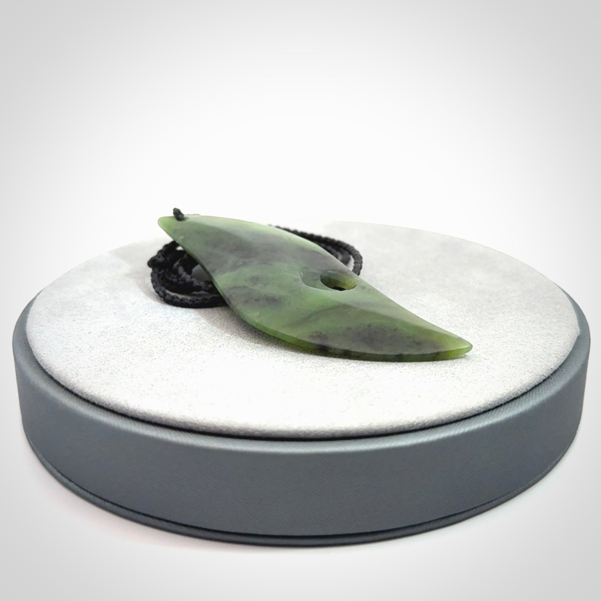 Hand carved New Zealand Jade drop pendant