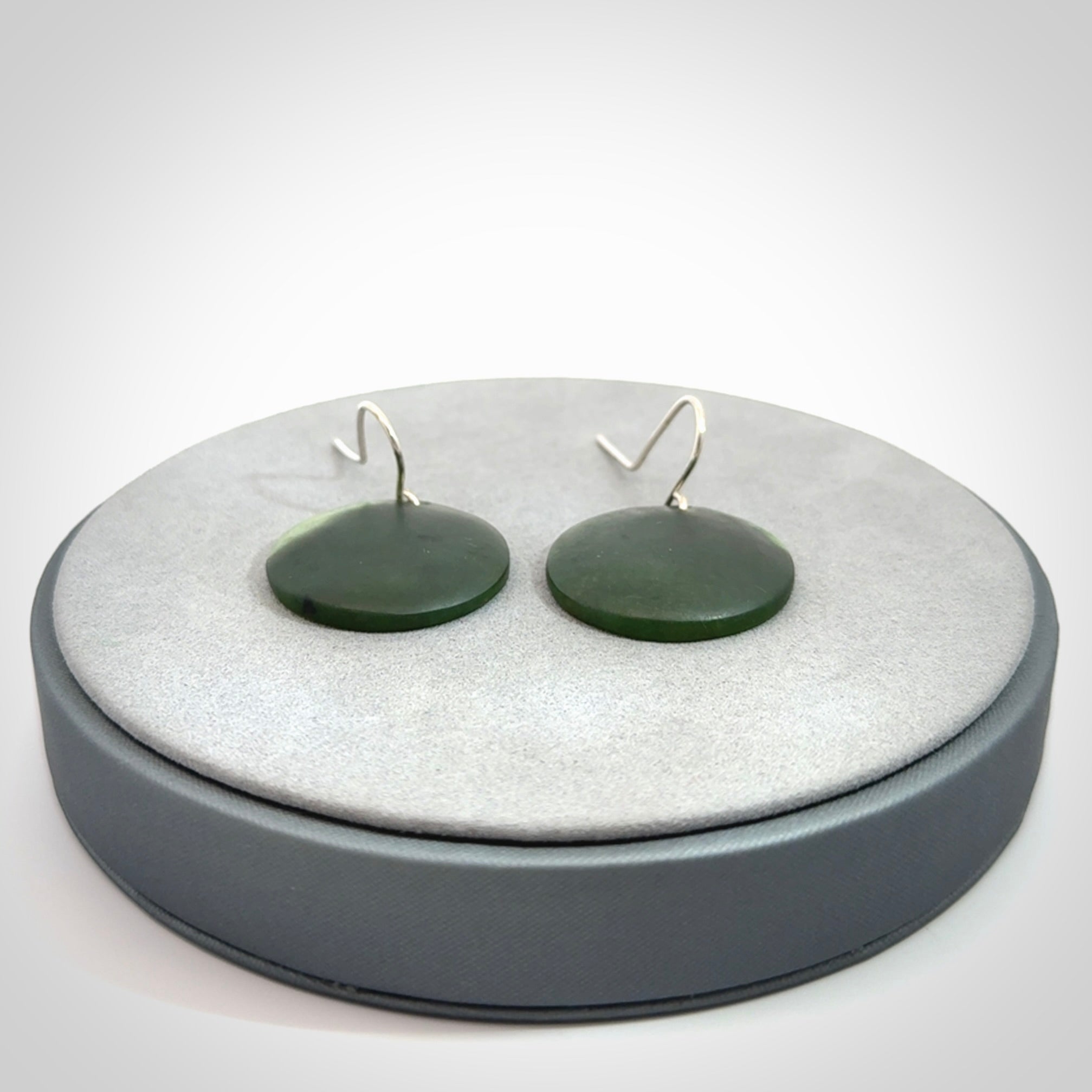 Beautifully Carved, Elegant, New Zealand Jade Earrings