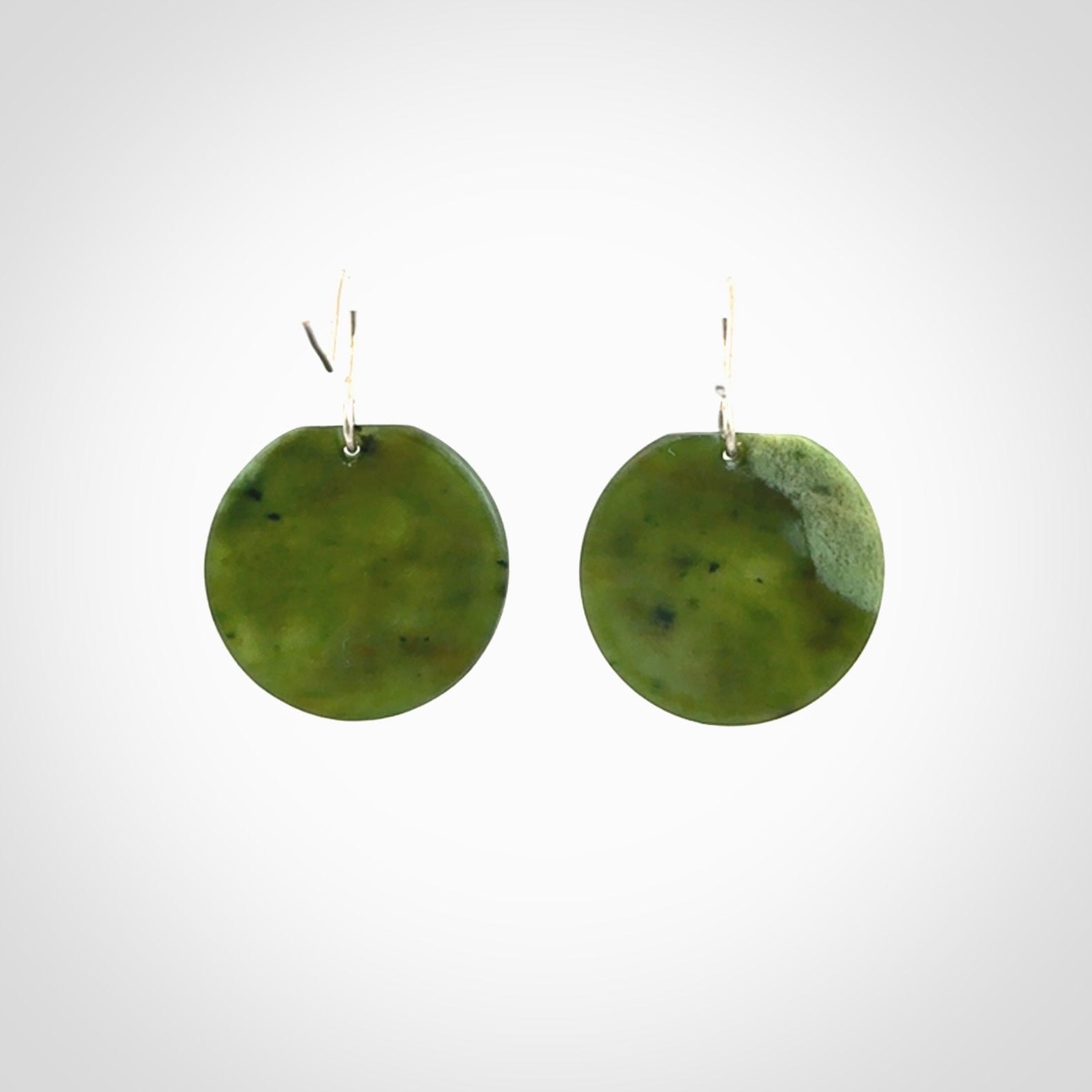 Beautifully Carved, Elegant, New Zealand Jade Earrings