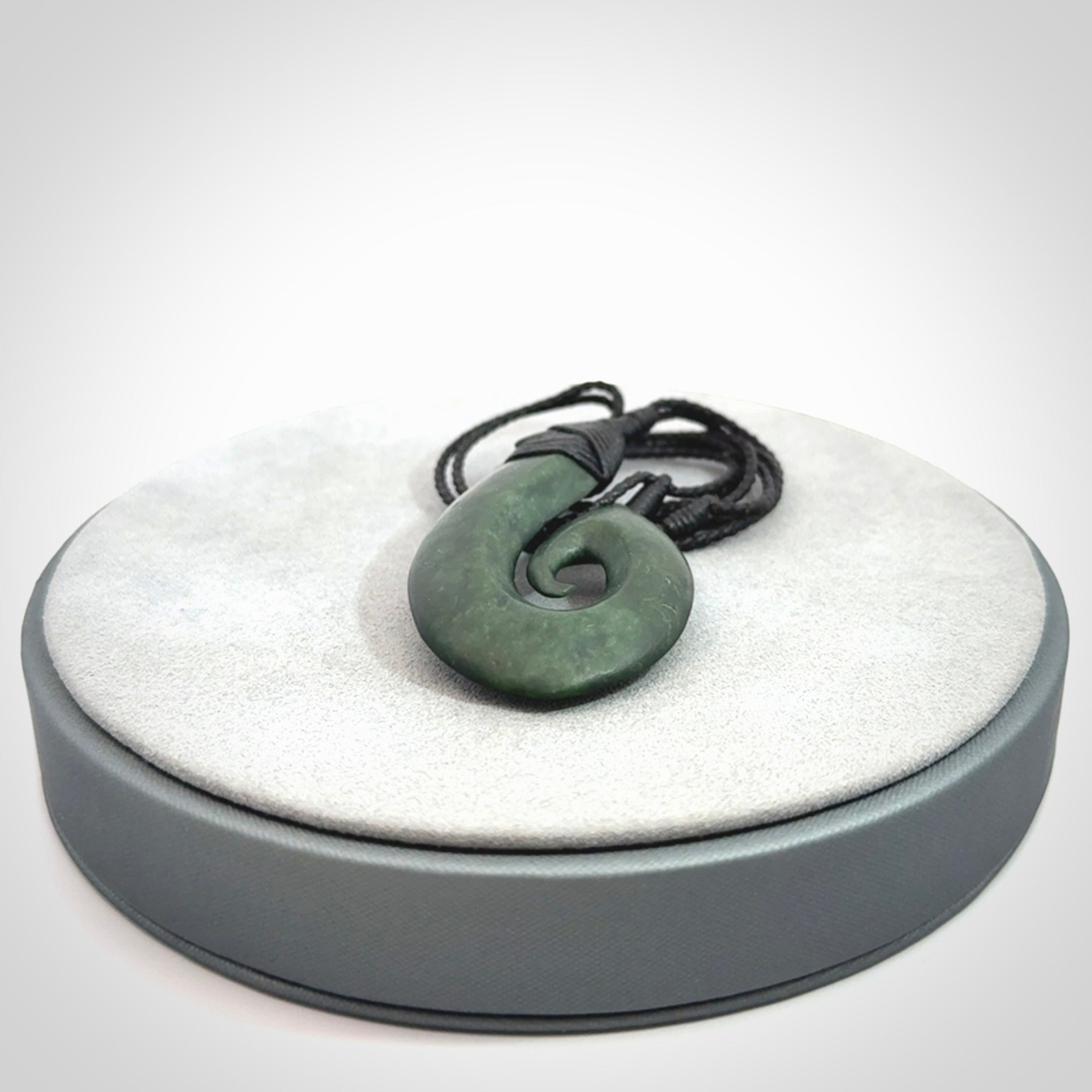 Hand Carved New Zealand Pounamu Hook/Koru Pendant