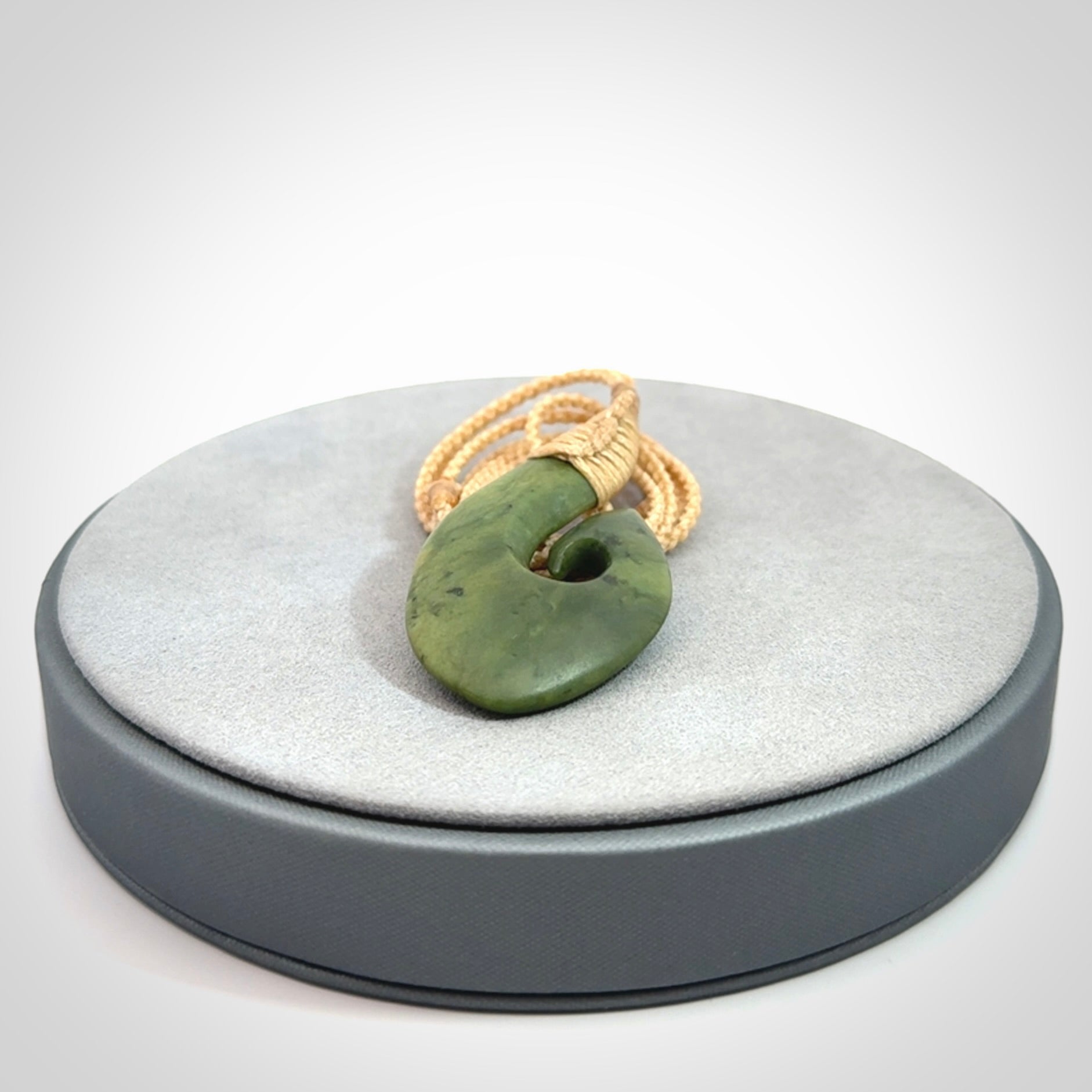 Hand carved New Zealand Jade Hook pendant