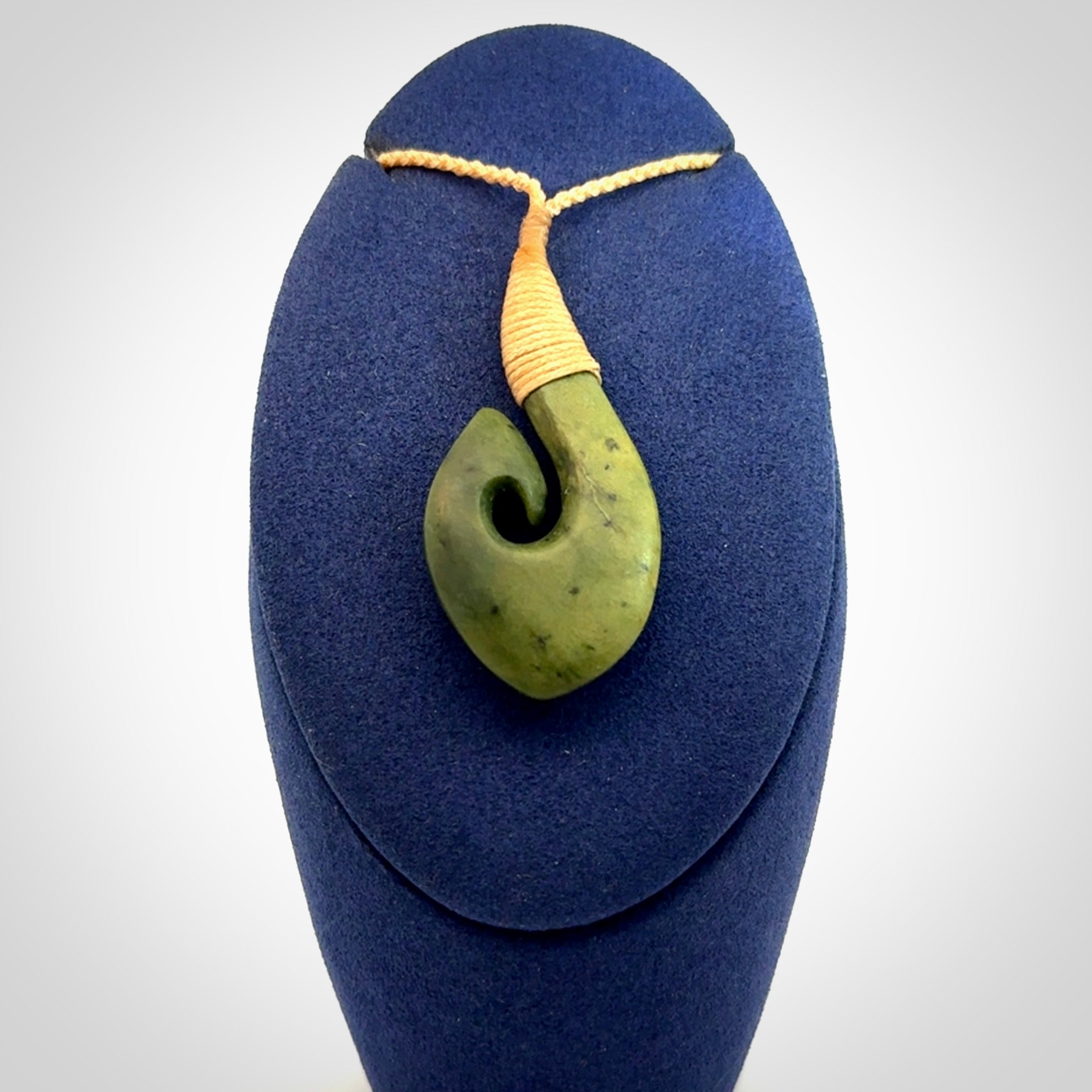 Hand carved New Zealand Jade Hook pendant