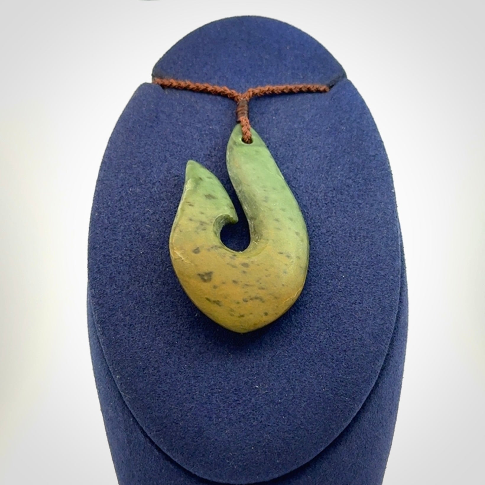 Hand carved New Zealand Jade Hook pendant