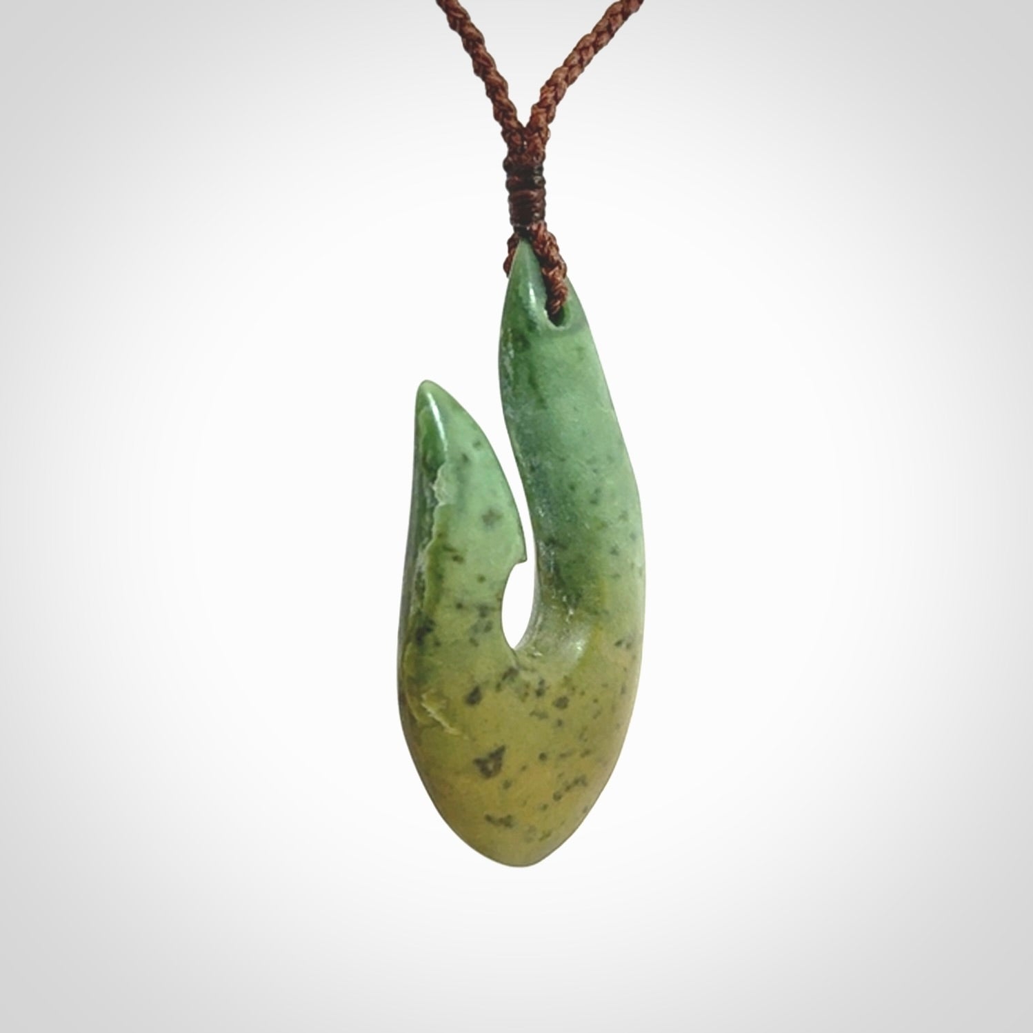 Hand carved New Zealand Jade Hook pendant