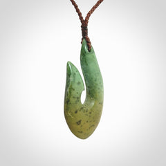 Hand carved New Zealand Jade Hook pendant