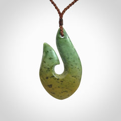 Hand carved New Zealand Jade Hook pendant