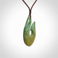 Hand carved New Zealand Jade Hook pendant