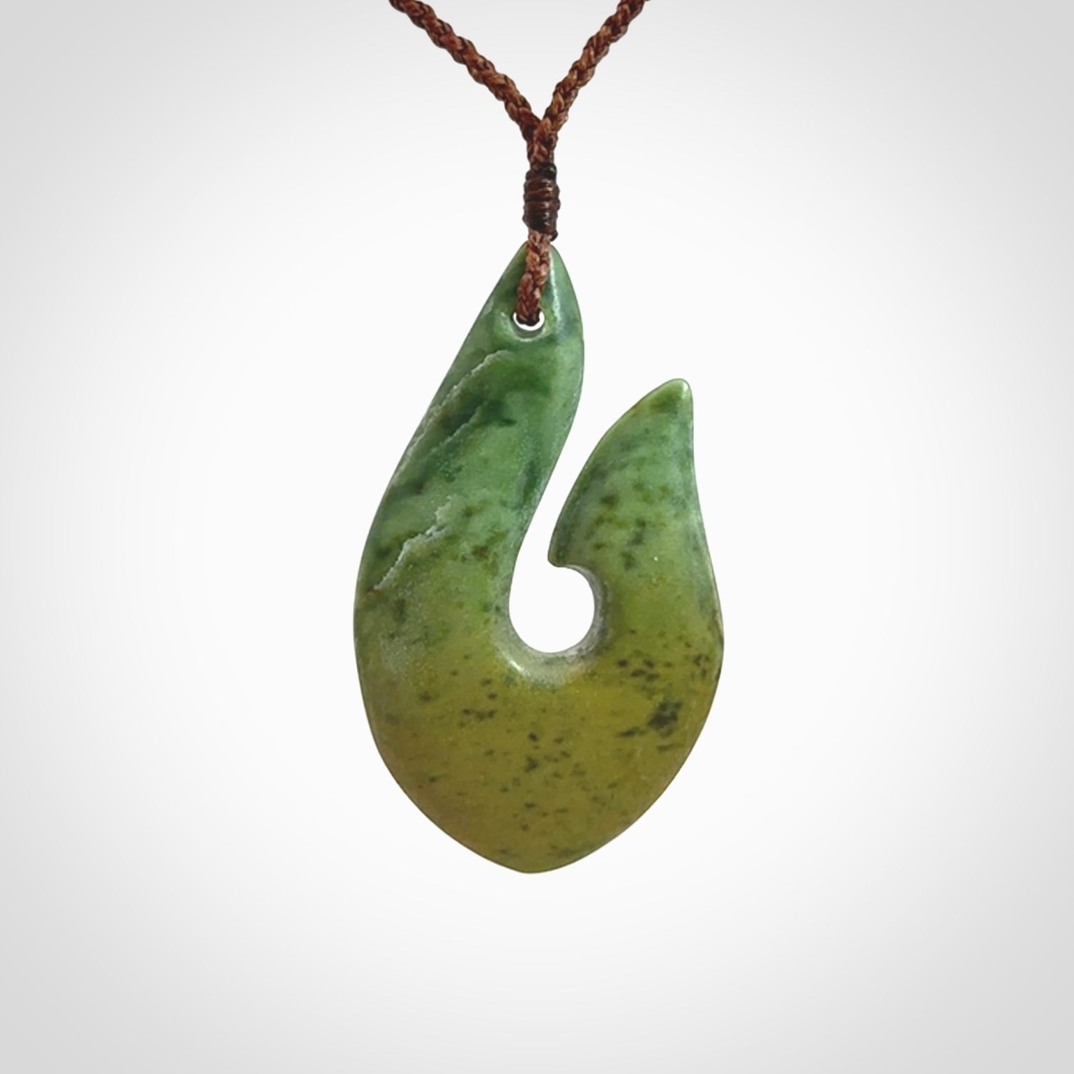Hand carved New Zealand Jade Hook pendant
