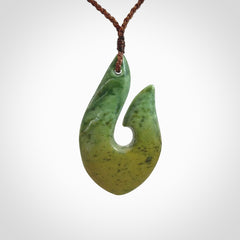 Hand carved New Zealand Jade Hook pendant