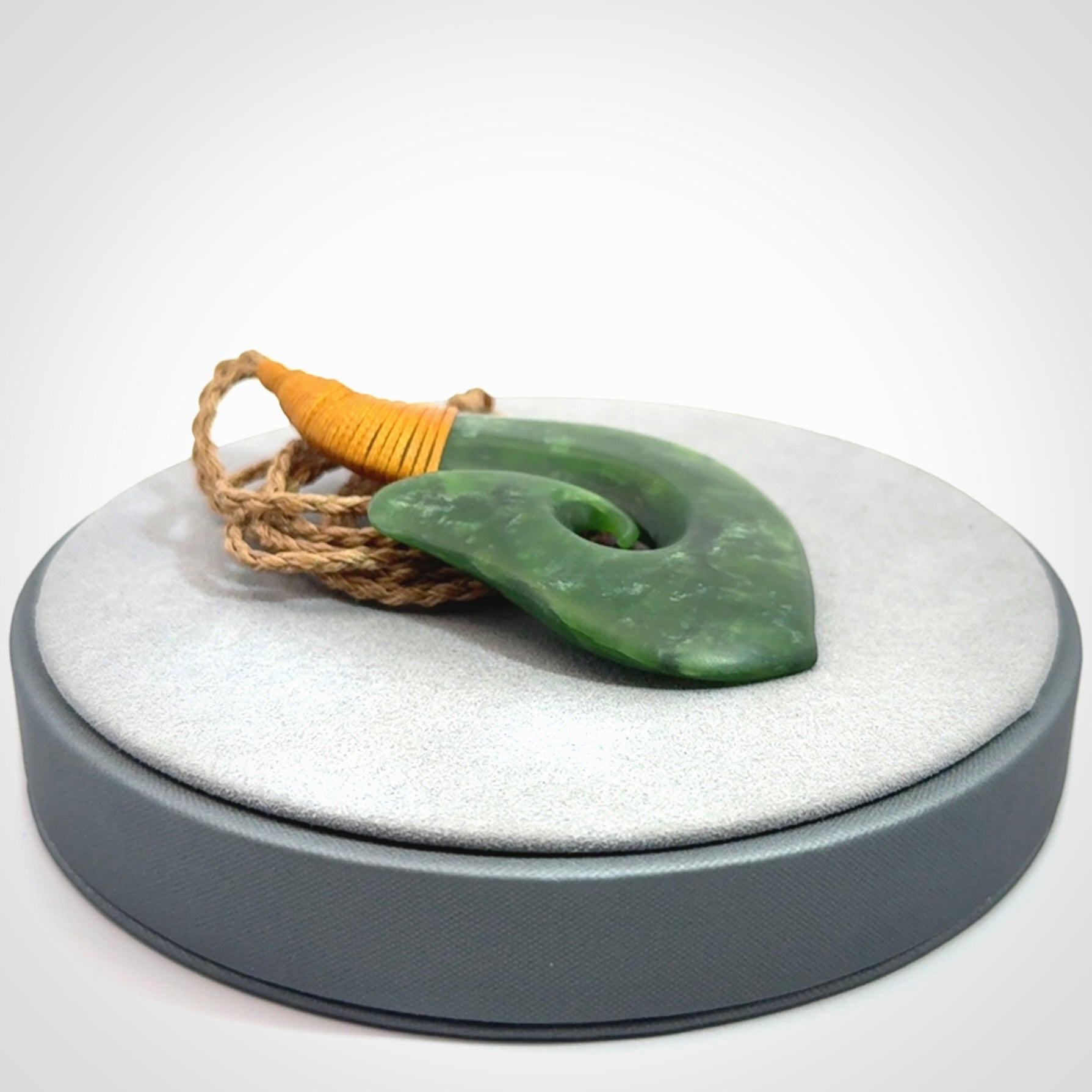 Hand carved New Zealand Jade Hook Pendant