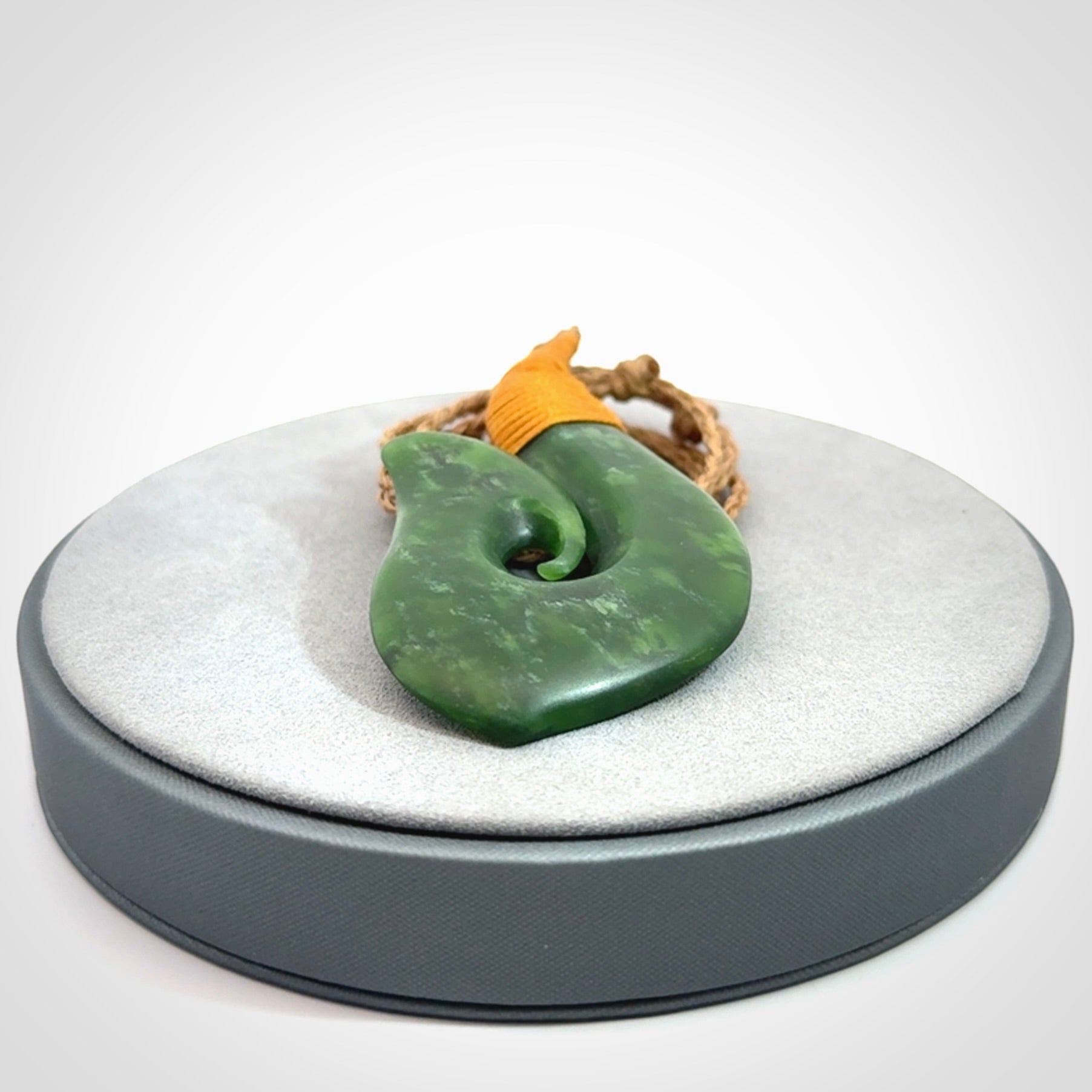 Hand carved New Zealand Jade Hook Pendant